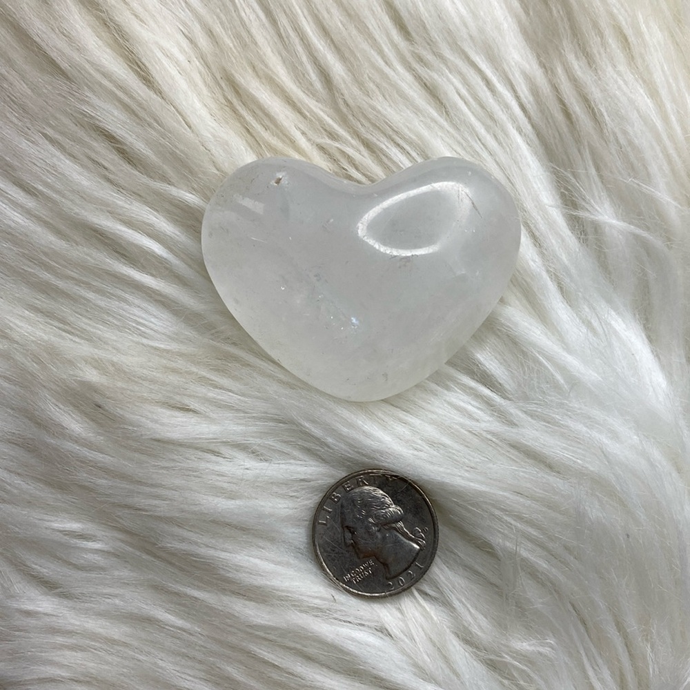 Clear quartz heart